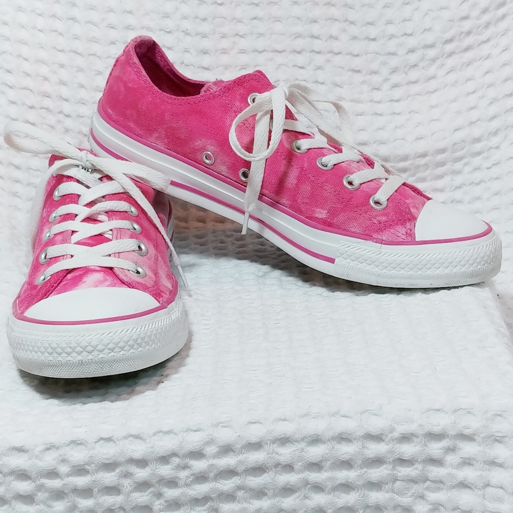 Converse Hot Pink Tie-Dyed Canvas All Stars